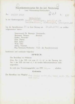 Hilzinger, Friedrich Georg