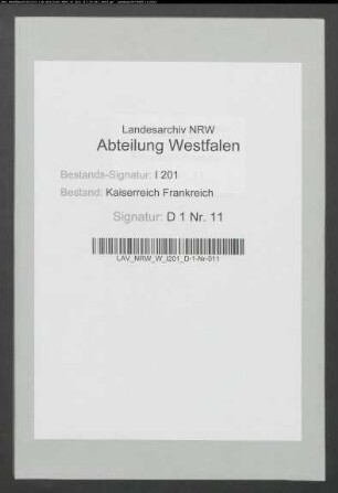 Prozeßliste in Korrektionssachen für das Tribunal der 1. Instanz des Arrondissements Münster.