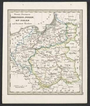 Preuss. Provinzen Preussen u. Posen, Kgr. Polen und Freistaat Krakau