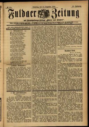 Ausgabe vom Dienstag, den 25. Dezember 1894.