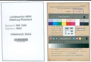 Entnazifizierung Maria Hildebrandt , geb. 28.10.1901 ()