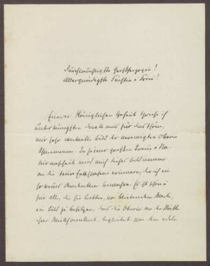 Schreiben von Otto Frommel an die Großherzogin Luise; Dank für die Zusendung eines Bildes der Oberin Anna Schneemann