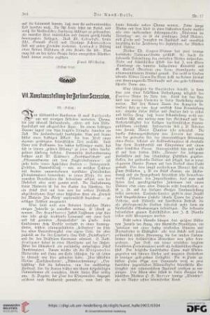 Kunstaustellung der Berliner Secession