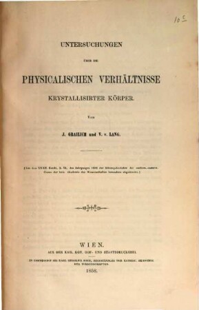 Mathem.-naturw. Classe : (Abhandlungen, besonders abgedruckt aus den Sitzungsberichten der k. Akad. der W.) In einem Bande, 10c