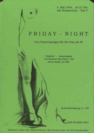 Friday-Night Das Tanzvergnügen für die Frau ab 40