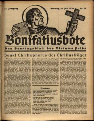 Ausgabe vom Sonntag, den 19. Juli 1936.