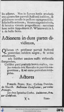 Actores; Personae Musicae.