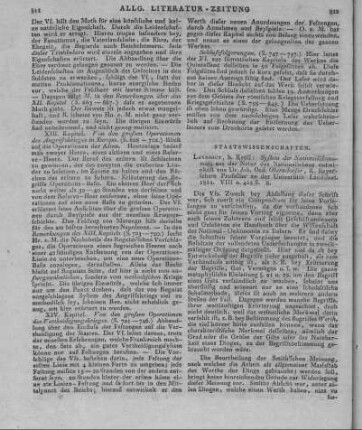 Oberndorfer, J. A.: System der Nationalökonomie aus der Natur des Nationallebens entwickelt. Landshut: Krüll 1822