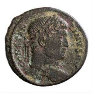 Münze, Follis, Aes 3, 323 - 324 n. Chr.