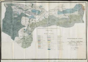 Petrographische Charte von den, zwischen dem Taunus- & Vogels-Gebirge gelegenen Gebirgs-Massen : von der Lahn nach dem Main, Rhein, und der Nahe