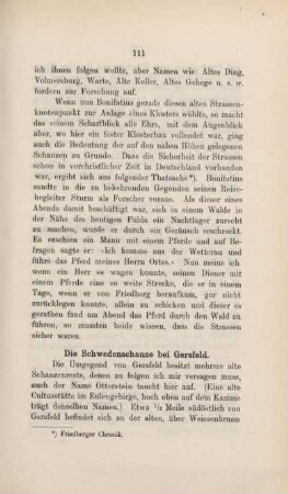 Die Schwedenschanze bei Gersfeld.