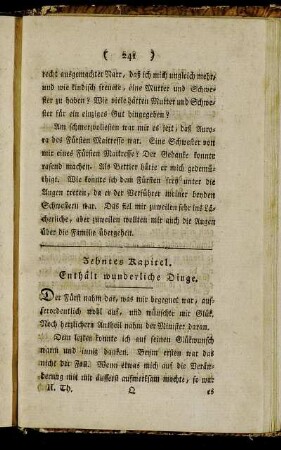 Zehntes Kapitel. Enthält wunderliche Dinge.