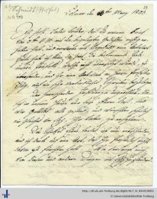 Nachlass J. G. Jacobi (NL 7/IV B 349) : Briefwechsel Pfeffel - Jacobi