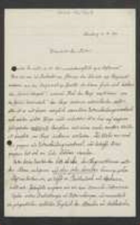 Brief von Georg Fischer an Unbekannt