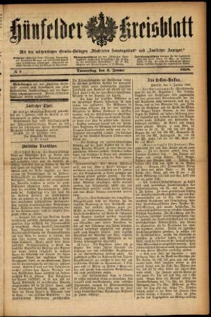 Ausgabe vom Donnerstag, den 06. Januar 1898.