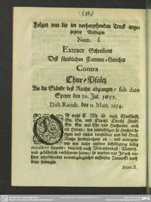 Folgen nun die im vorhergehenden Druck angezogene Beylagen