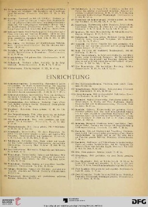 Einrichtung (Nr. 303-337)