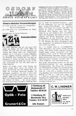 Kalenderblätter