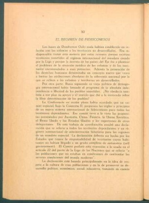 XI El régimen de Fideicomisos