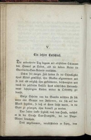 V. Ein letzter Entschluß