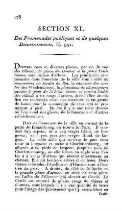 Section XI. Des Promenades publiques et de quelques Divertissemens