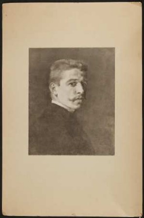 Fotodruck eines Gemäldes von Hans Schlesinger: Porträt Hofmannsthals