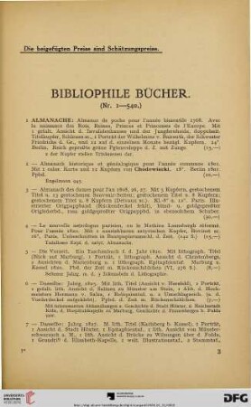 Bibliophile Bücher (Nr. 1-540)