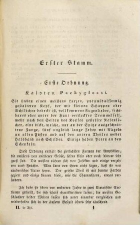 Das Thierreich in seinen Hauptformen systematisch beschrieben, 2,2. Naturgeschichte der Amphibien