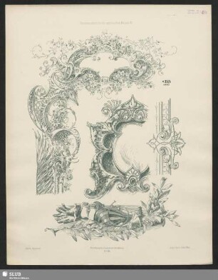 Rococo-Motive für Zierrahmen und Leiste, Vignette