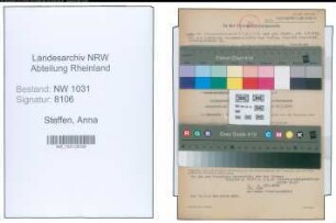 Entnazifizierung Anna Steffen , geb. 06.07.1913 ()