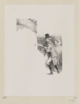 Alter auf dünnen Beinen, Vorstudie, aus: "Lithographisches Album"