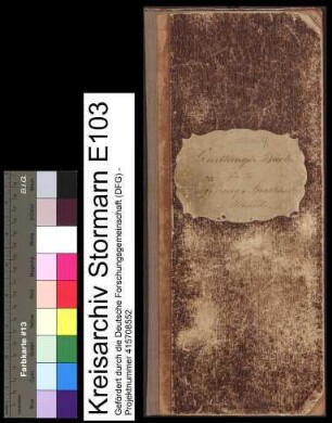 Quittungs-Buch für die Pfennig-Sparkasse zu Reinfeld