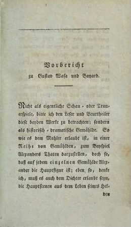 Neue Schauspiele, 8. (1801). - [3] Bl., 574 S. : Ill. - Enth. u.a.: Bayard. Sucht zu glänzen