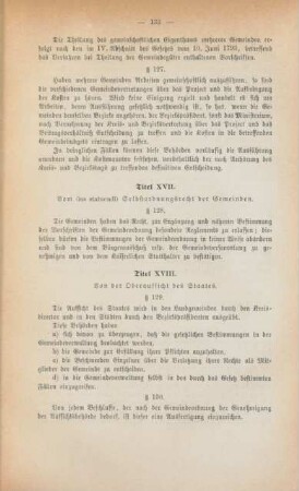 Titel XVIII. Von der Oberaufsicht des Staates