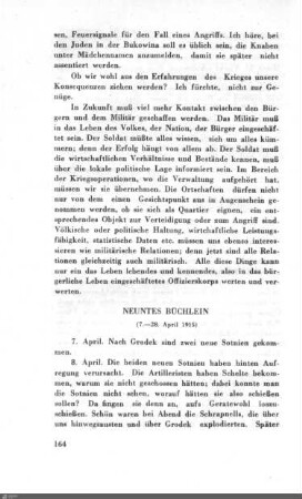 Neuntes Büchlein