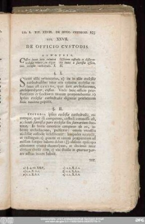 Tit. XXVII. De Officio Custodis.
