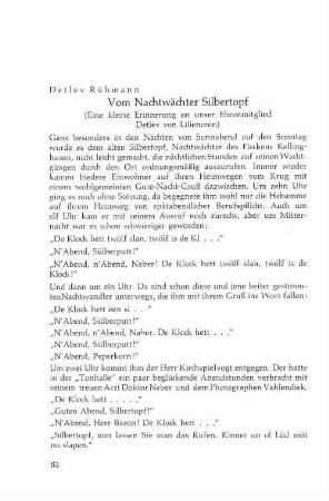 Vom Nachtwächter Silbertopf