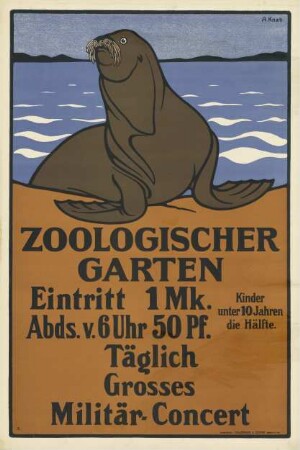 Zoologischer Garten. Täglich Grosses Militär-Concert