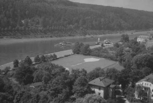 Bad Schandau: Blick elbaufwärts, vom Fahrstuhl