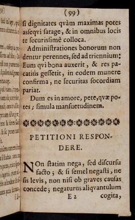 99-102, Petitioni Respondere; Affectus Quosvis Assumere