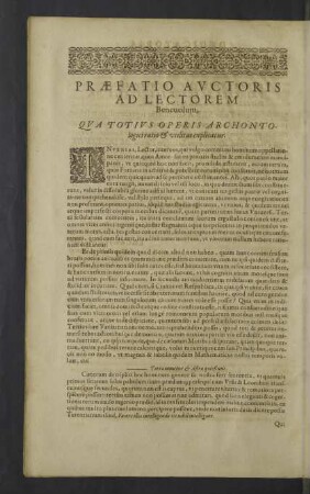 Praefatio auctoris ad lectorem