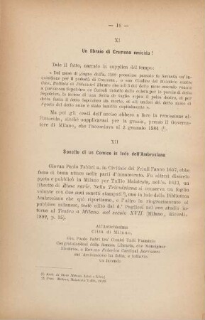 XII. Sonetto di un Comico in lode dell'Ambrosiana
