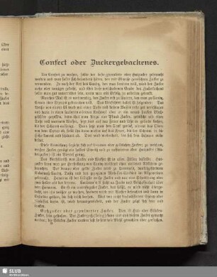 Confect oder Zuckergebackenes