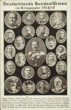 Deutschlands Bundesfürsten im Kriegsjahr 1914/15