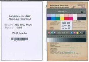 Entnazifizierung Martha Wolff , geb. 09.11.1890 (Verw.Angest.)