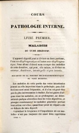 Cours de pathologie interne, professé à la faculté de médecine de Paris, 1