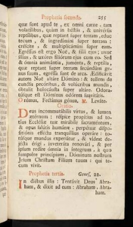 255-261, Sabbato sancto. Prophetia tertia; Prophetia quinta