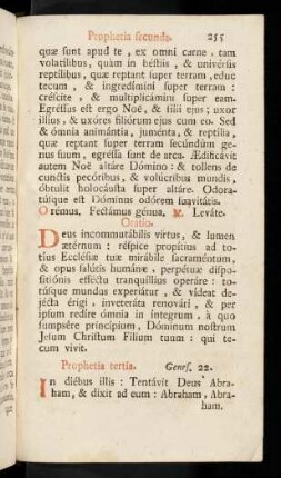 255-261, Sabbato sancto. Prophetia tertia; Prophetia quinta