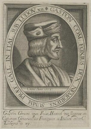 Bildnis von Gaston Comes Foxius Dux Nemoriens
