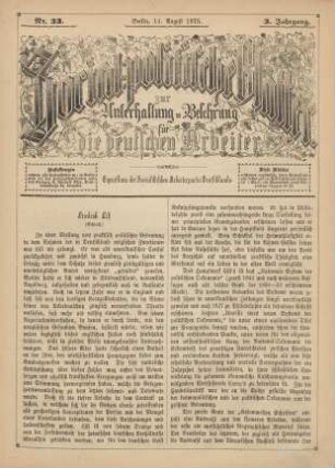 Nr. 33. Berlin, 14. August 1875. 3. Jahrgang.
